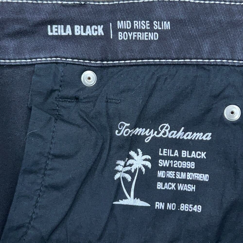 Tommy Bahamas Womens Size 10/29 Jeans Mid Rise Slim Boyfriend Leila Black Pants - Picture 13 of 15